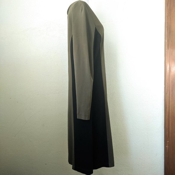 Sahalie Ponte Longsleeve Colorblock Dress Olive - Picture 5 of 7